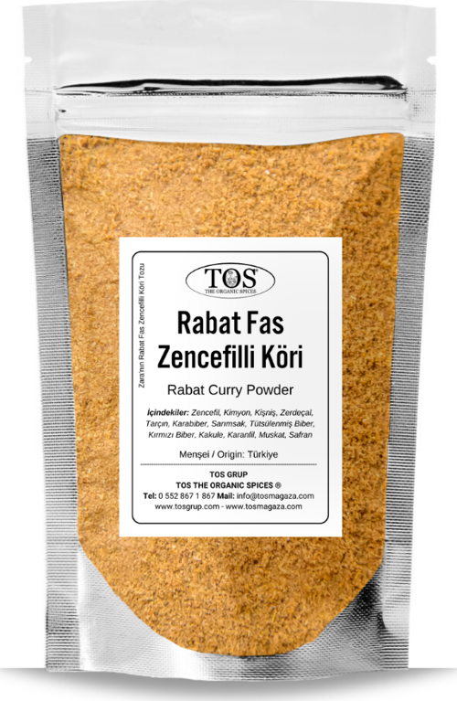 Zara'nın Rabat Fas Zencefilli Köri Tozu 100 gr Zara's Rabat Moroccan Ginger Curry Powder