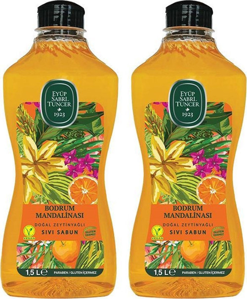 EST Bodrum Mandalinası Doğal Zeytinyağlı Sıvı Sabun 1500ML x 2