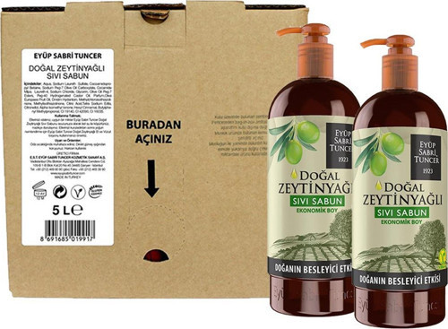 Doğal Zeytinyağlı Sıvı Sabun Seti 6,5 Litre
