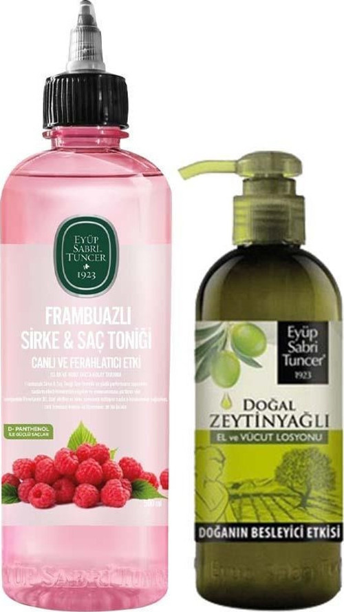 Frambuazlı Sirke & Saç Toniği 500 ml Ve Zeytinyağlı Vücut Losyonu