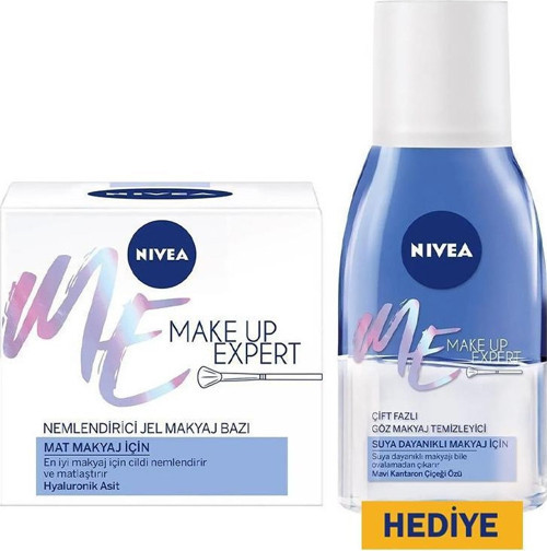 Make Up Expert Nemlendirici Mat Makyaj Bazı 50 ml ve Çift Etkili Göz Makyaj Temizleyici 125 ml