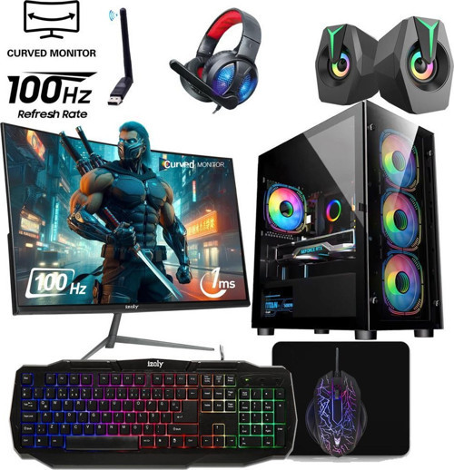 FP MGZ İ5-3470 16GB 512GB SSD RX 550 4GB 24"100Hz Oyuncu Masaüstü Bilgisayarı