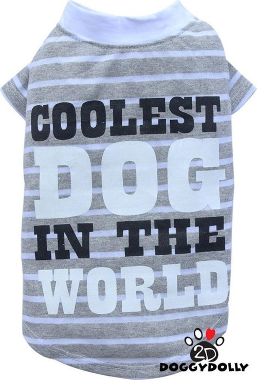 Coolest Dog Büyük Köpek Tişörtü Gri XXL