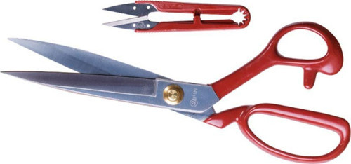 Kırmızı Saplı Paslanmaz Çelik Somunlu Makas 12 İnç (30 cm) (Çıt Makas Hediyeli)