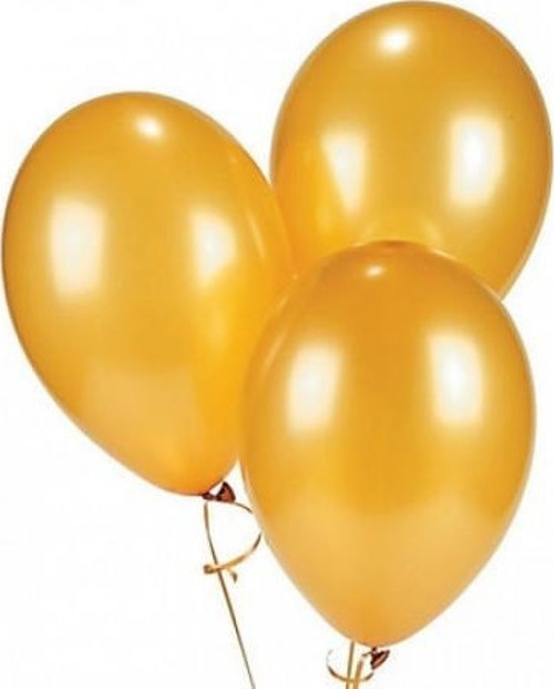 Balon Metalik Altın Renkli 100 Lü (1 Paket 100 Adet)