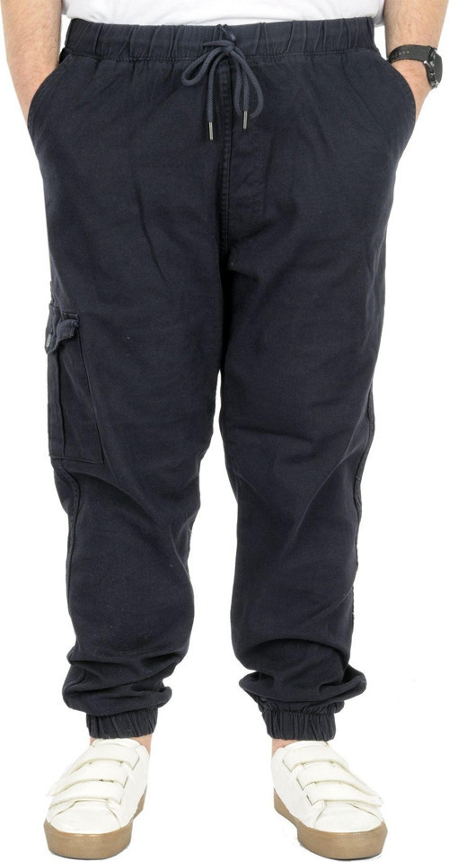 Büyük Beden Erkek Gabardin Kargo Jogger Pantolon Doğa 21927 Lacivert