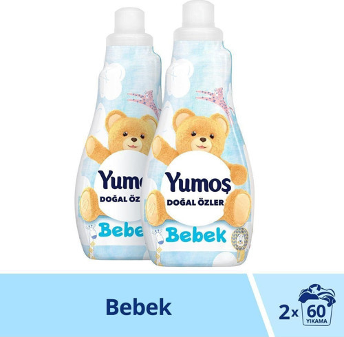 Konsantre Doğal Özler Bebek Çamaşır Yumuşatıcısı 2 x 1200 ML