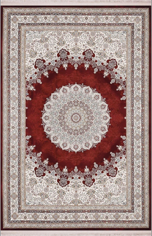 Halı Majestic 38813 Kırmızı Klasik Figürlü Retro Halı