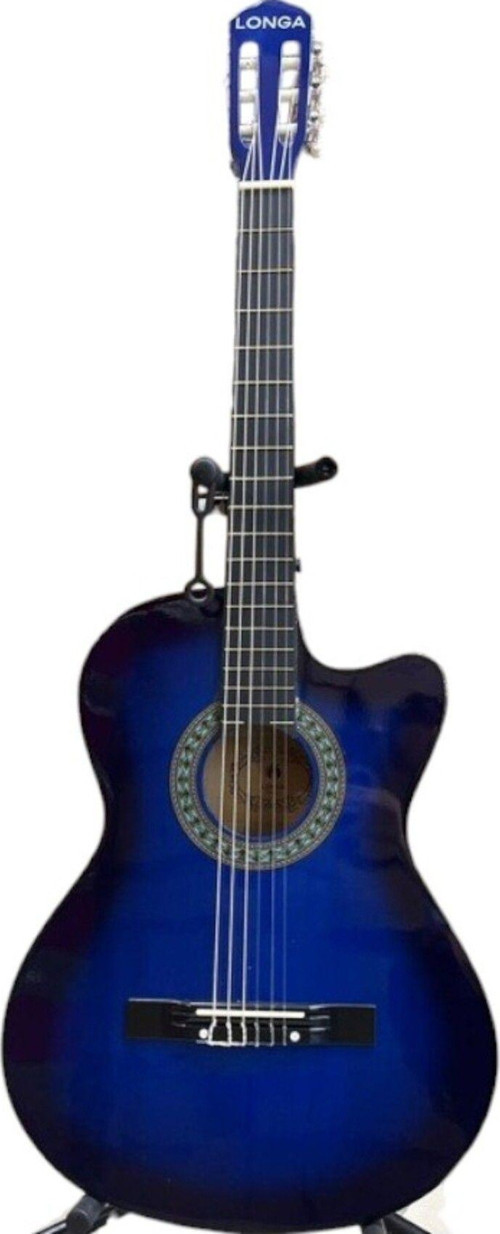 Longa Kesik Kasa Mavi Klasik Gitar (Kılıf Ve Pena Dahil)