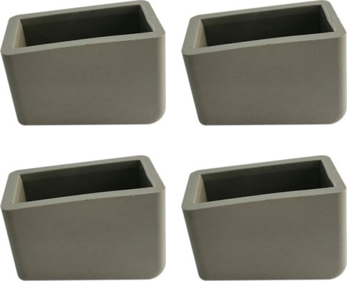Kaydırmaz Merdiven Ayağı Plastiği Merdiven Pabucu 20x40 Mm Gri (4 Adet)