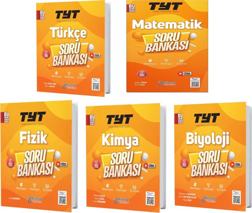 Bilinçsel Yayınları TYT Türkçe Matematik Fizik Kimya ve Biyoloji Soru Bankası Seti 5 Kitap