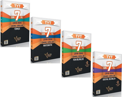 Liderler TYT Matematik Türkçe Fen Bilimleri ve Sosyal Bilgiler Son 7 Yıl Çıkmış Sorular Seti 4 Kitap
