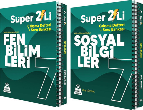 Örnek Akademi 7.Sınıf Süper İkili Fen Bilimleri ve Sosyal Bilgiler Seti 2 Kitap