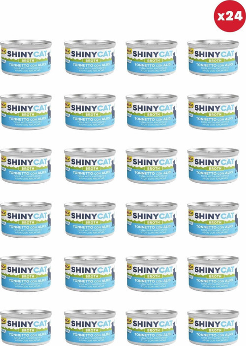 Shinycat Broth (Sos İçinde) Ançüezli Ton Balıklı Kedi Konservesi 70Gr X 24 Adet