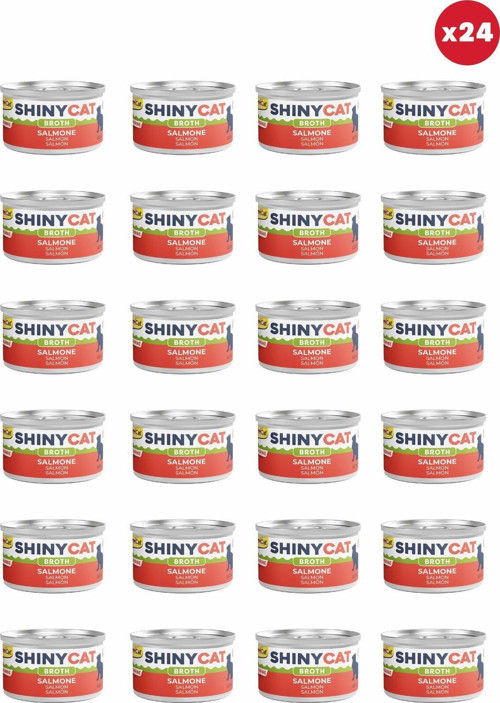 Shinycat Broth (Sos İçinde) Somon Balıklı Kedi Konservesi 70Gr X 24 Adet