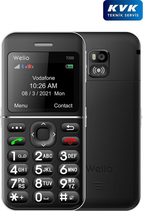 Wkey T200 Tuşlu Cep Telefonu Kameralı Asker Telefonu Yaşlı Cep Telefonu (Kvk Garantili)