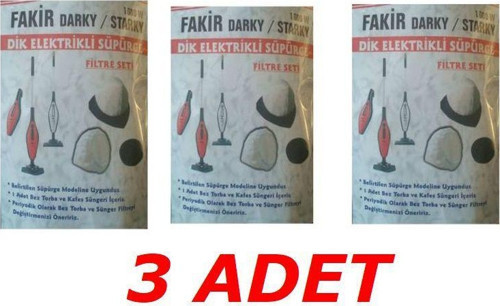3 Adet Darky Elektirikli Süpürge Toz Torbası