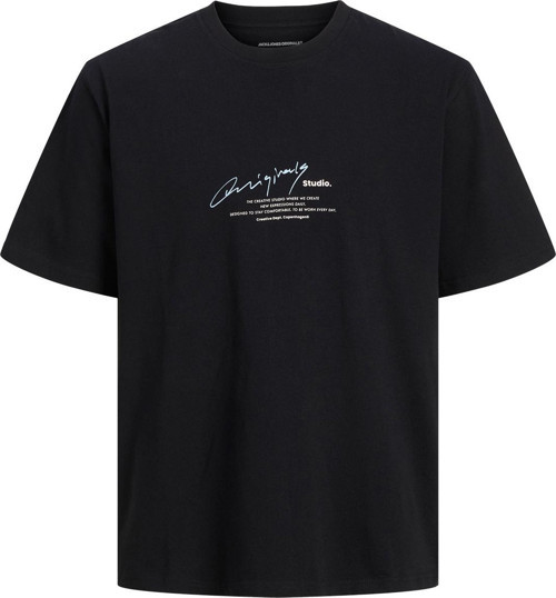 Erkek Jormanchester Baskı Detaylı Bisiklet Yaka %100 Pamuk T-Shirt 12273373 Siyah