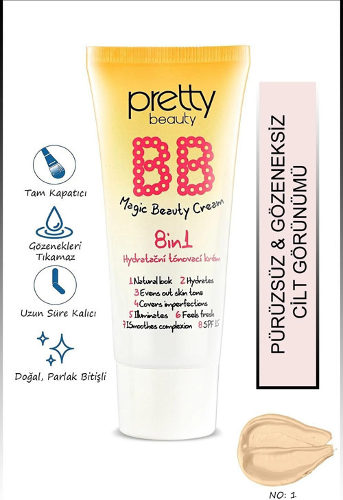 Gold Pretty Beauty (No: 01) BB Magic Beauty Cream 8in1 Hydratacni Tonovaci Krem 12 m