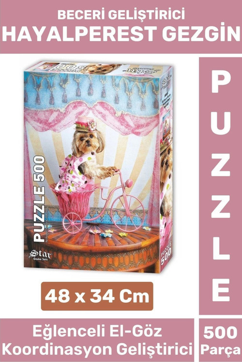Eğlenceli El Göz Koordinasyon Beceri Görsel Algı Geliştirici Çocuk 500'lü PUZZLE HAYALPEREST GEZGİN