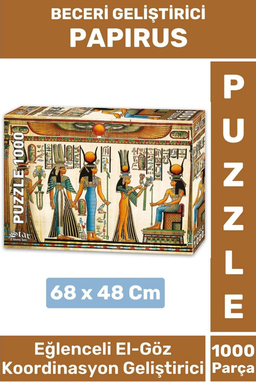 Premium Eğlenceli El Göz Koordinasyon Beceri Görsel Algı Geliştirici Çocuk 1000 Parça PUZZLE PAPIRUS