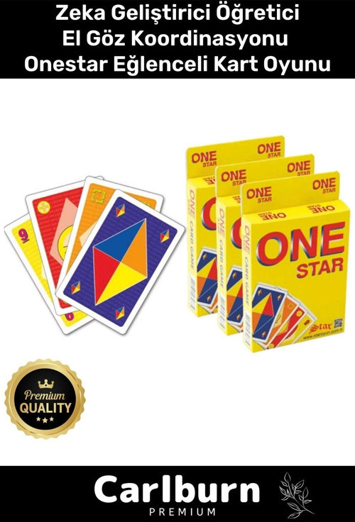 Premium Eğitici Zeka Geliştirici Öğretici Eğlence Aile 108 Kart Onestar Eğlenceli Kart Oyunu