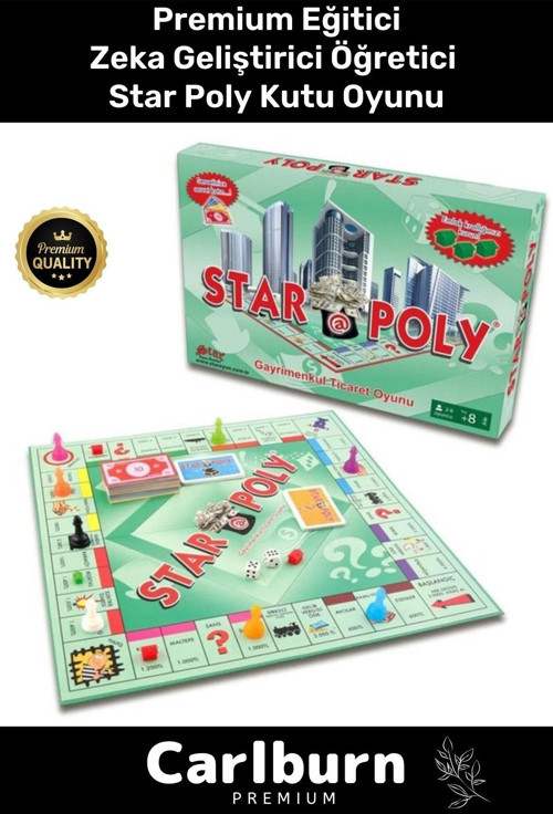 Premium Eğitici Zeka Geliştirici Öğretici Eğlence Aile Etkinlik Gayrimenkul Ticaret Oyunu Star Poly