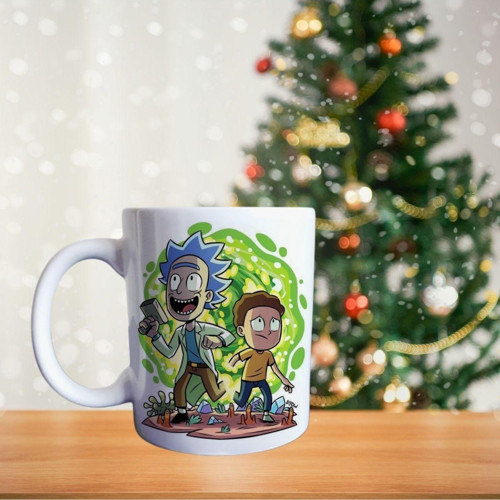 Ricky ve morty çizgi film temalı porselen kupa
