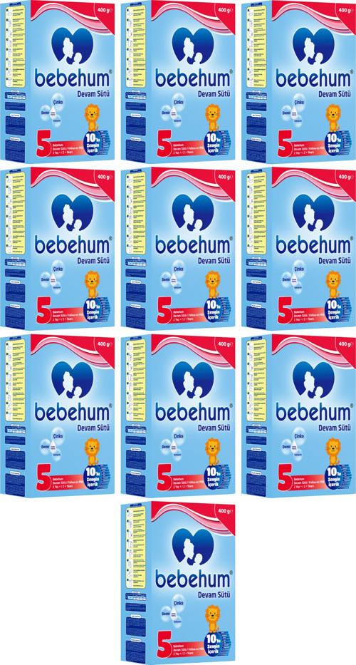 5 Numara Devam Sütü 2 Yaş+ 400 gr x 10 Adet
