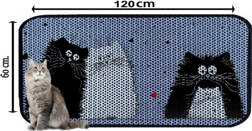 Büyük Boy Elekli Tuvalet Önü Desenli Kedi Kumu Paspası 60 X 120 Cm