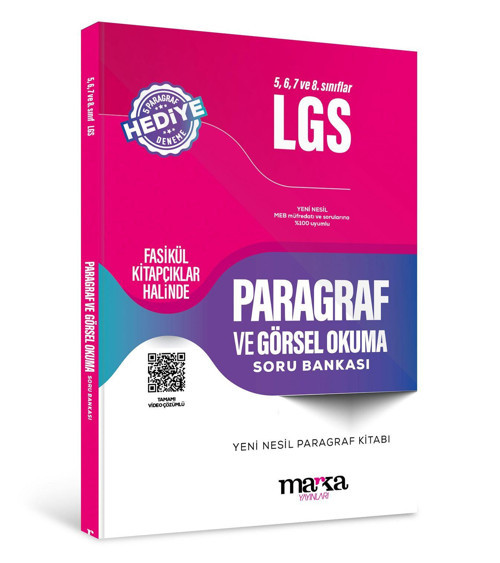 Marka 2025 5-6-7. ve 8. Sınıf LGS Paragraf ve Görsel Okuma Soru Bankası Marka Yayınları