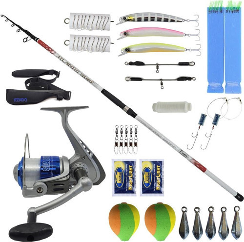 YekOutdoor Full Takım Olta Seti Kendo Atlantic Surf 4.20m 100-250gr Olta Kamışı&Kendo Sea Power 7000 Olta Makinesi