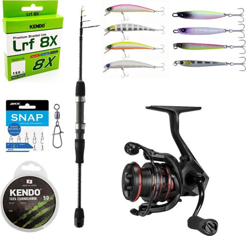 YekOutdoor Profesyonel LRF Seti Okuma 210cm 1-8 gr Lrf Kamışı&Okuma Ceymar Matt Black Olta Makinesi