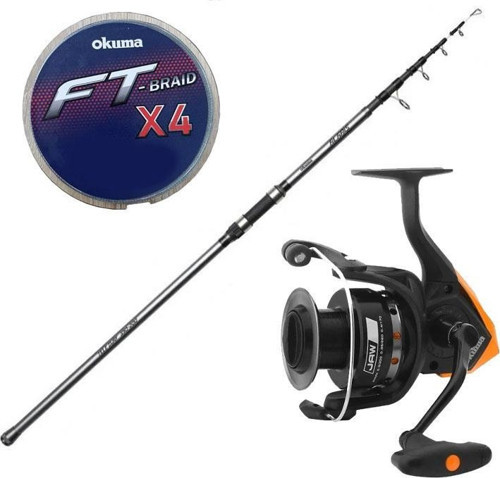 YekOutdoor Hazır Olta Seti Okuma Alaris Tele Surf 420 cm 100-200 gr Surf Kamışı&Okuma JAW-55 3+1BB Olta Makinesi