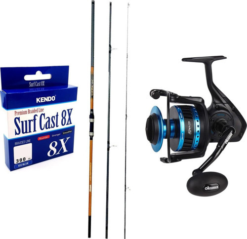 YekOutdoor Profesyonel Olta Seti Okuma Salina Surf 420cm 3 Parça Surf Kamışı&Okuma Azores ZXP-6000 6+1 bb Olta Makinesi