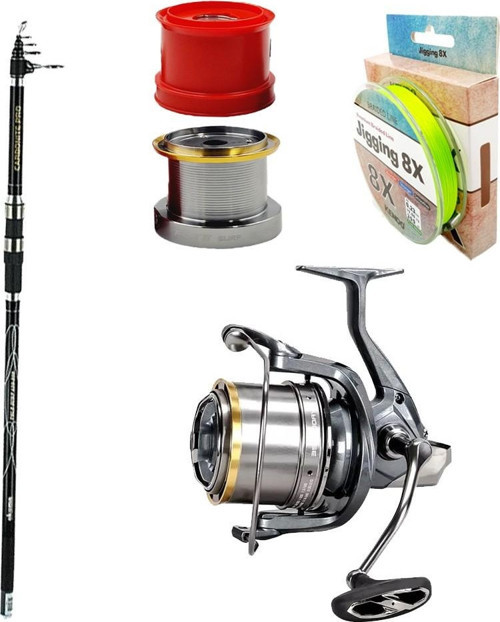 YekOutdoor Yüksek Performans Okuma Olta Seti Okuma Carbonite Pro Tele Surf 420 cm Surf Kamışı&Okuma Flite Surf FLS35-150
