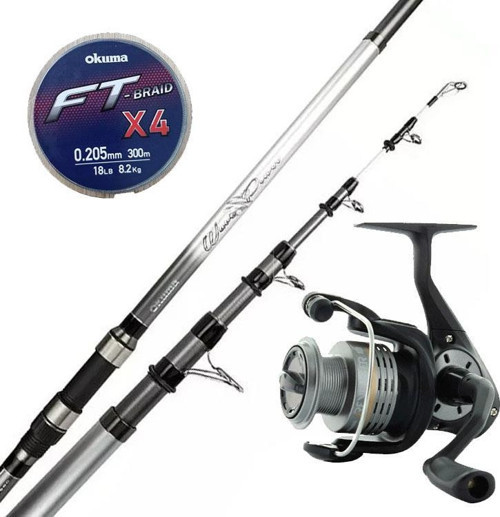 YekOutdoor Surf Kamışı Olta Takımı Okuma Wave Power Tele Surf 4.20 cm 100-200 gr 5 Parça Surf Kamışı- Okuma Revenger RV-