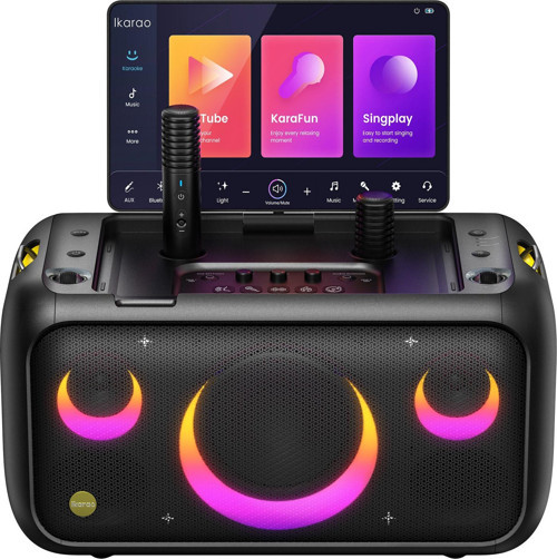 Partybox Break X1 460W Karaoke Bluetooth Hoparlör Seti, 13.3" Dahili Tablet, 2 Kablosuz Gizle