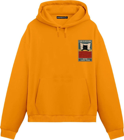 Unisex I Like To Stay In Bed - Regular Hoodie Portakal M