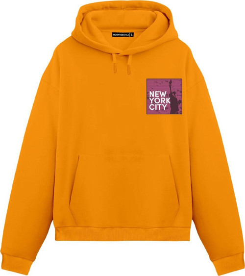 Unisex New York City - Regular Hoodie Portakal 2XL