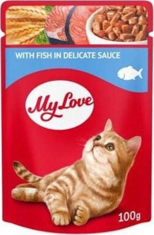 Soslu Balık Etli Pouch Konserve Kedi Maması 100 Gr