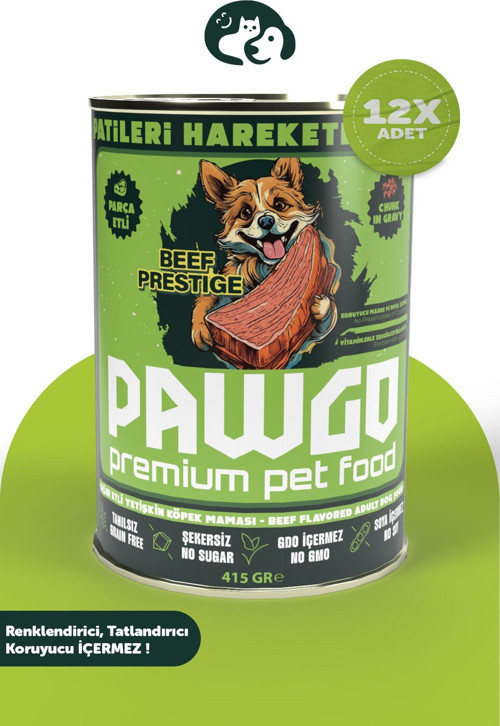 Beef Prestige | Sığır Etli | Premium | Yetişkin | Parça Etli | Köpek Yaş Mama | 400G X 12