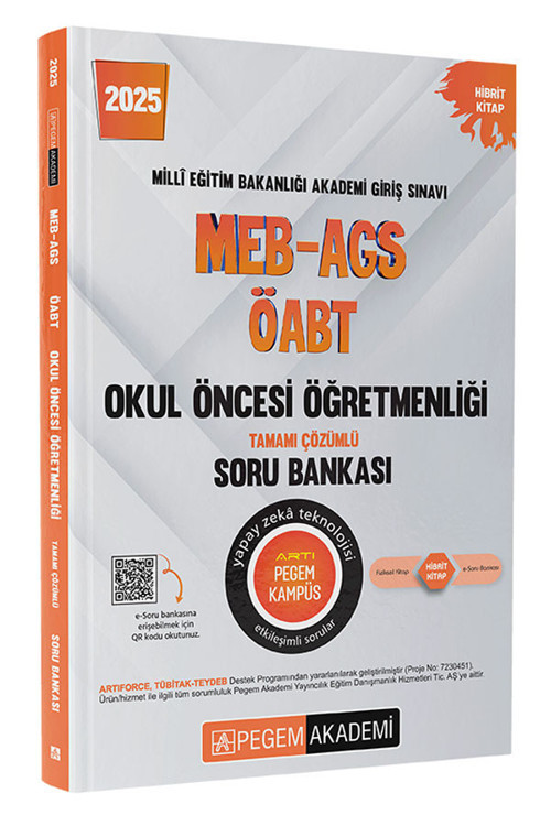 Pegem 2025 ÖABT Okul Öncesi Öğretmenliği Soru Bankası Çözümlü Pegem Akademi Yayınları