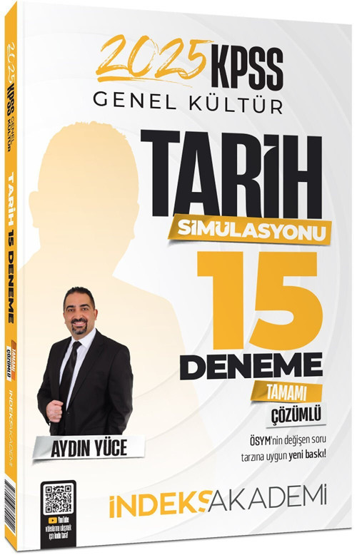 İndeks Akademi 2025 KPSS Tarih Simülasyonu 15 Deneme Çözümlü - Aydın Yüce İndeks Akademi
