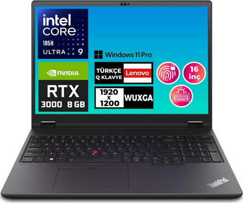 MWS P16v G2 U9 185H vPro 64GB 1TB SSD 8 GB RTX3000 Ada 16'' W11P İş İstasyonu 21KX003XTX 002