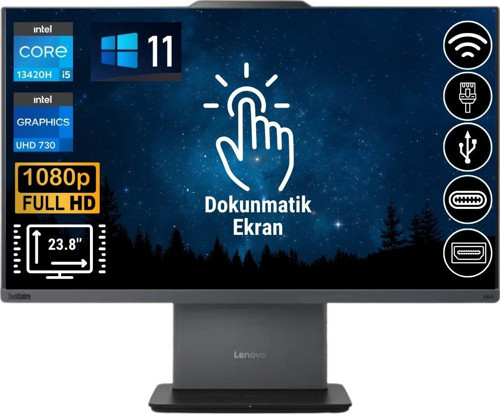 Thinkcentre Neo 50A i5-13420H 16GB 512GB M.2 SSD 12SC001LTR ATL21 23.8" Dokunmatik Ekran W11Pro All In One Bilgis