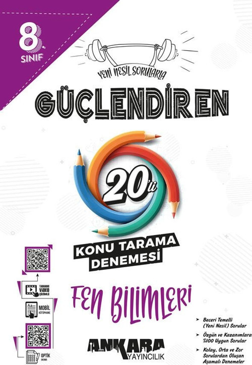 Ankara LGS 8. Sınıf Güçlendiren Fen Bilimleri 20'li Konu Tarama Denemesi Ankara Yayıncılık