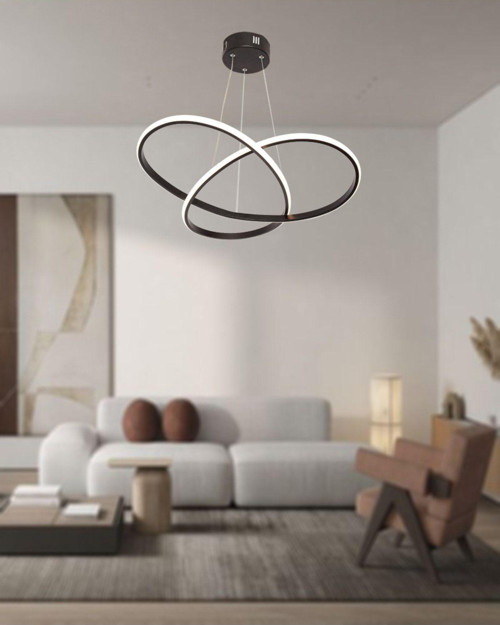 Tt310-Sy Trio Modeli Mat Siyah ( Beyaz Işık ) Led Avize