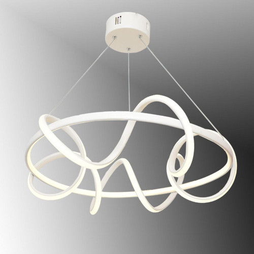 Tt314-By Büyük Sarmal Modeli Mat Beyaz ( 3 Renk Modüllü ) Led Avize