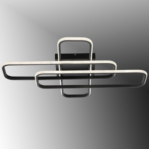 Tt324-Sy ( 3 Renk Işık Modüllü ) 57 X 17 Profil Mat Siyah 3 Lü Plofonyer Led Avize